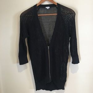Kismet black zip up sweater